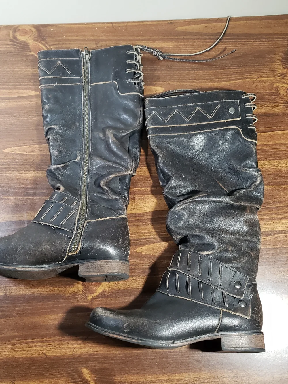 Corral Indie Spirit Brown Distressed Leather Riding Boots Women's 7M - Picture 4 of 9